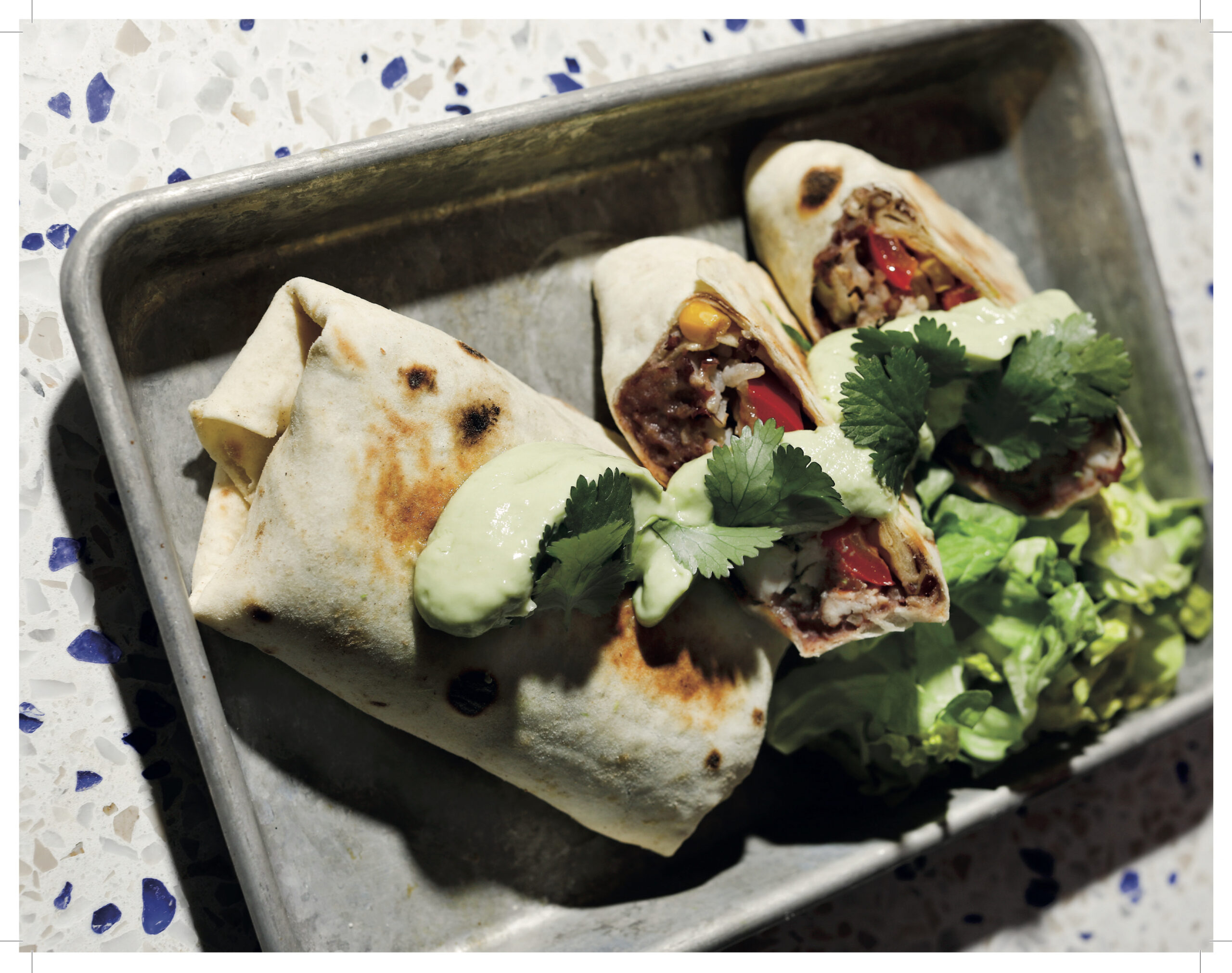 Rezept aus Tour-Kochbuch: Hühnchen-Burritos Rezept aus Tour-Kochbuch: Hühnchen-Burritos