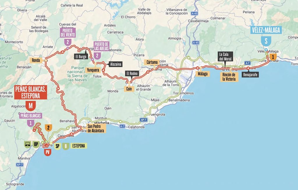 Carte de la 19e étape de la Vuelta a España 2026