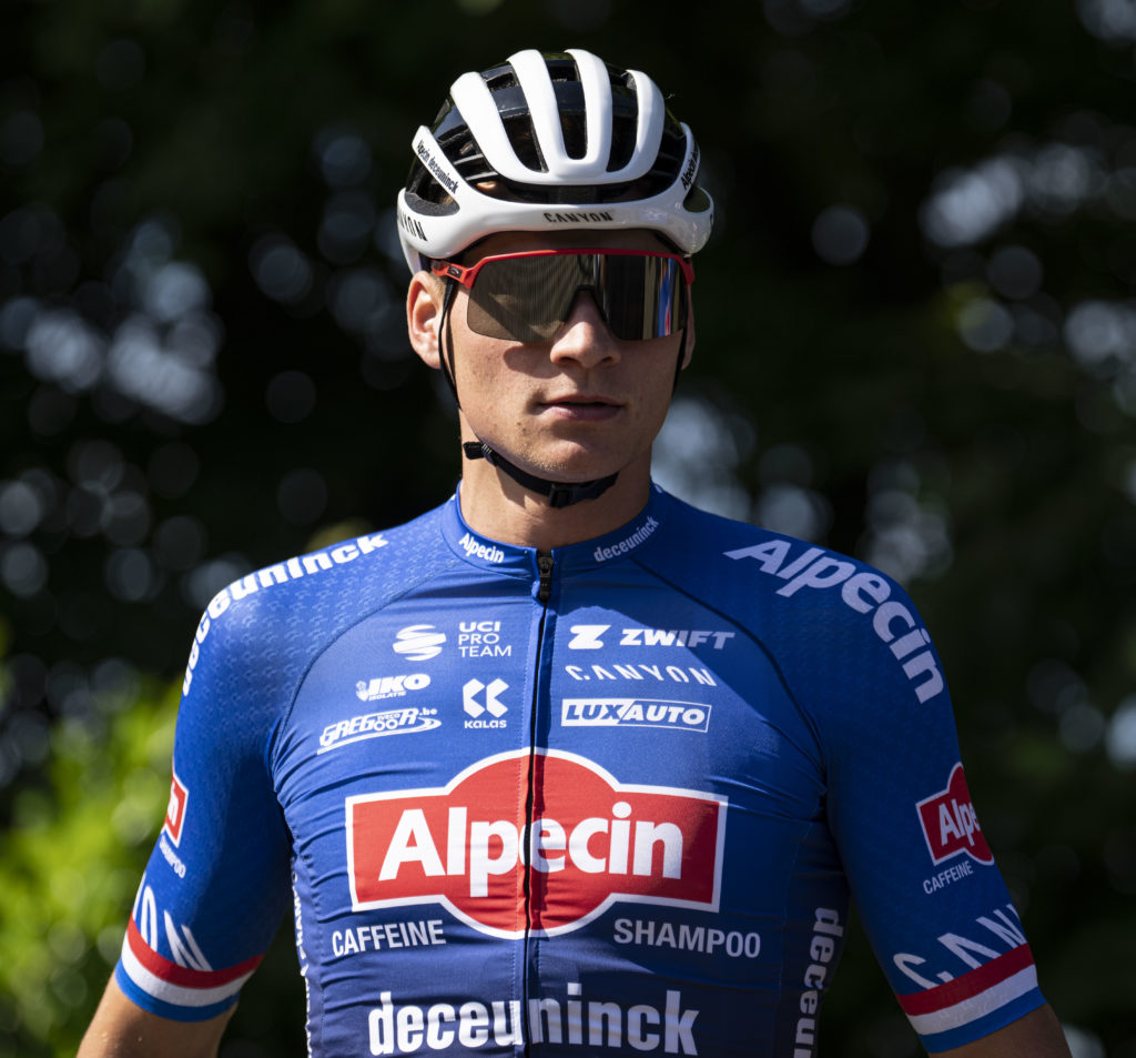 Protrait of Mathieu van der Poel at the Tour de France 2022