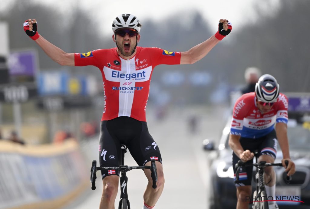Rad-Profis Mathieu van der Poel wird hinter Kasper Asgreen Zweiter bei der Flandern-Rundfahrt 2021