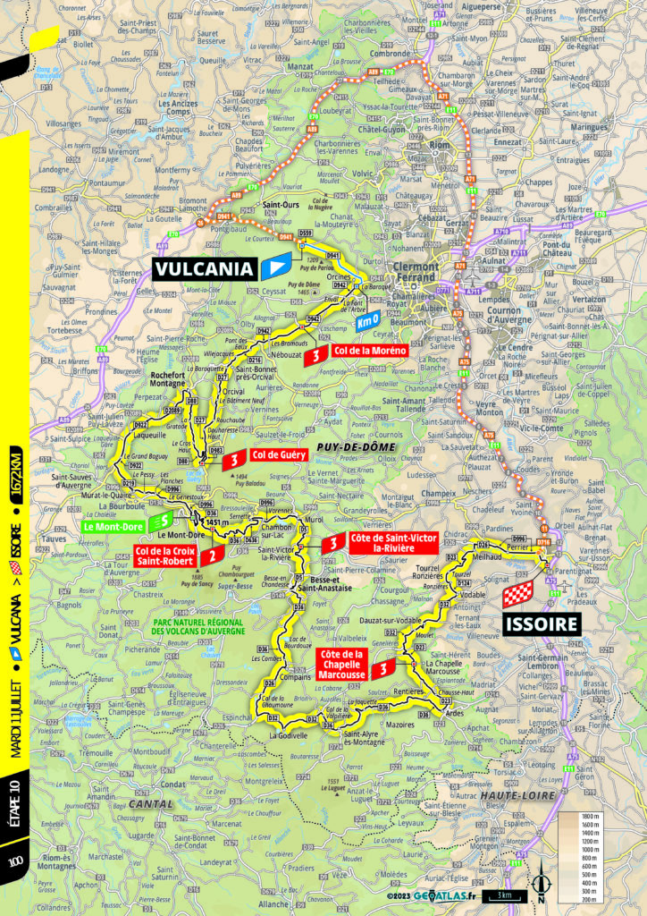 Strecke der 10. Etappe der Tour de France 2023