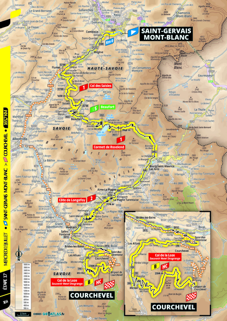 Strecke der 17. Etappe der Tour de France 2023